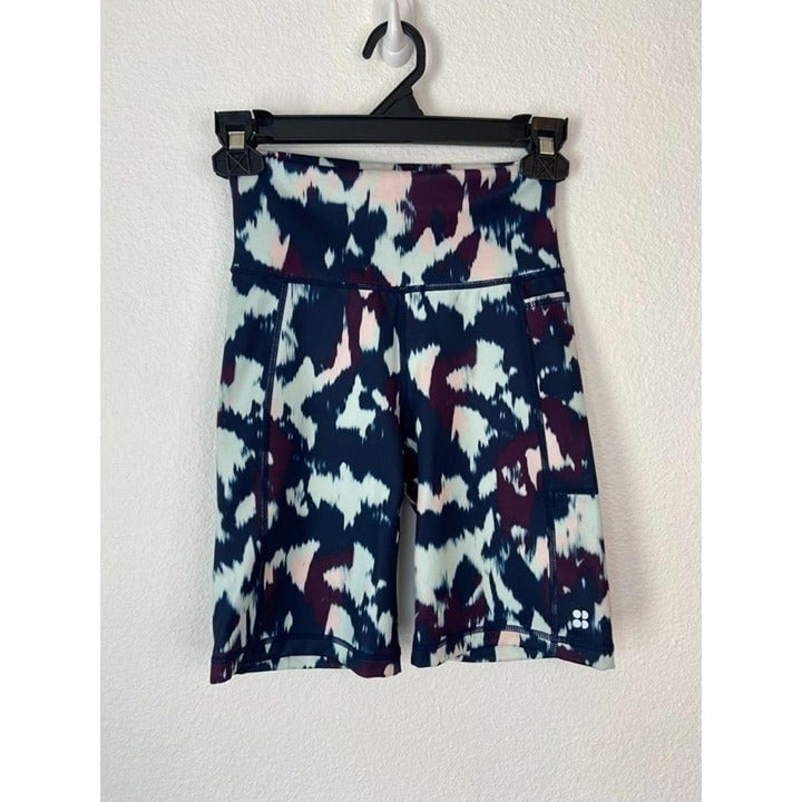 Sweaty Betty women's XS 0-2 super sculpt high waisted patterned bike shorts