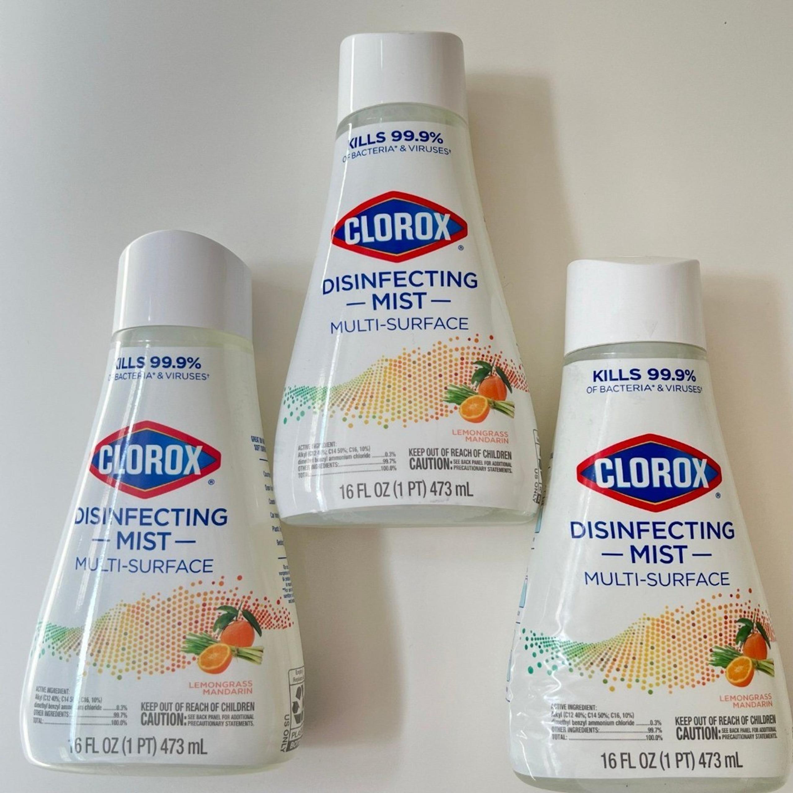 Clorox Lemongrass Mandarin Disinfecting Mist Refill, 16oz - Bundle of 3
