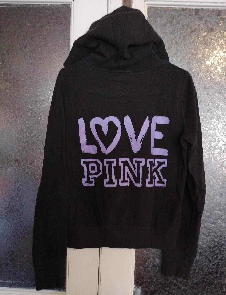 Vintage PINK Zip Up Sweater size Large