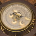 Vintage Schatz Barometer & Thermometer Ships Wheel Design working condition