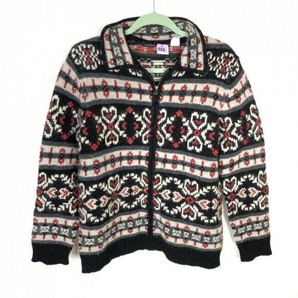 Snowflake Fair Isle Lambswool Jacket M