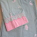 Vintage Burlington 1 Twin Flat Sheet 2 Standard Pillowcases Mint Green Pink