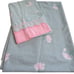 Vintage Burlington 1 Twin Flat Sheet 2 Standard Pillowcases Mint Green Pink