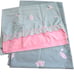 Vintage Burlington 1 Twin Flat Sheet 2 Standard Pillowcases Mint Green Pink