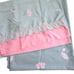 Vintage Burlington 1 Twin Flat Sheet 2 Standard Pillowcases Mint Green Pink