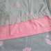 Vintage Burlington 1 Twin Flat Sheet 2 Standard Pillowcases Mint Green Pink