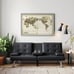 Black Leather Futon Couch