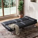 Black Leather Futon Couch