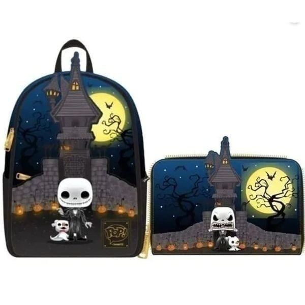 NWT Funko Pop Loungefly Disney Nightmare Before Christmas Backpack & Wallet Set