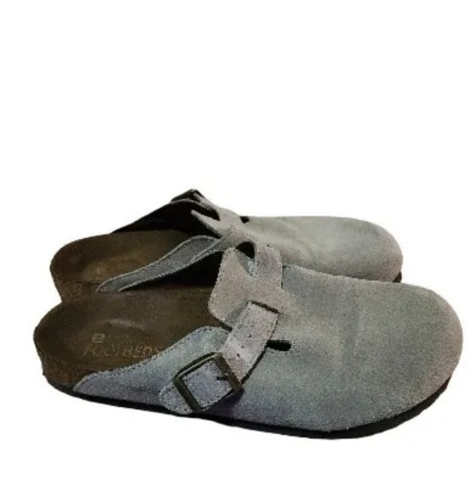 White Mountain Leather Footbeds Clogs Womens 9M Slip On Flats Tan Comfort
