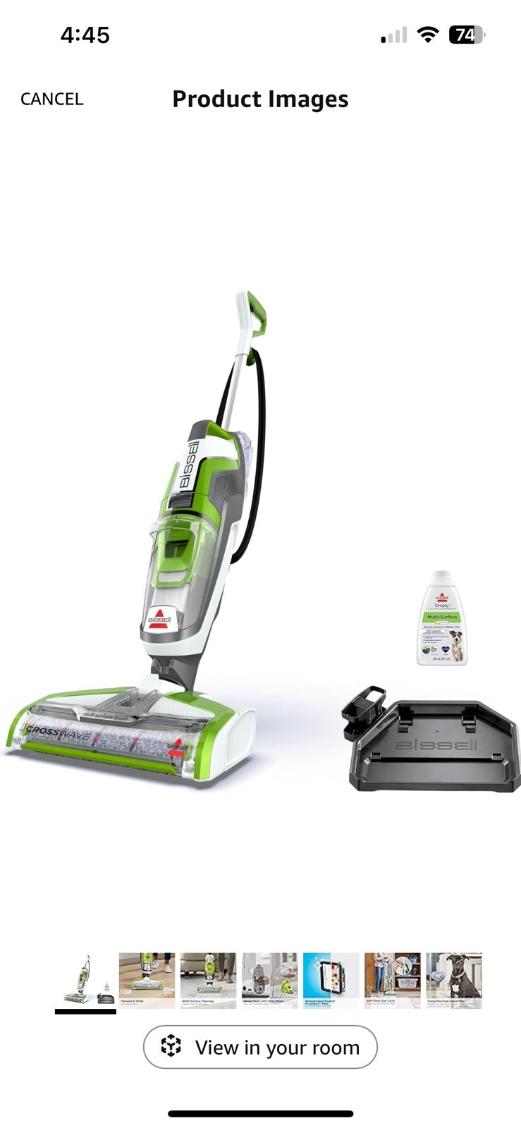 Bissell Crosswave Turbo Vacuum Mop All in One Wet and Dry Vac Combo Hard Floor &