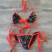 Black Ruffle & Risque LMG Bikini Set