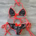 Black Ruffle & Risque LMG Bikini Set