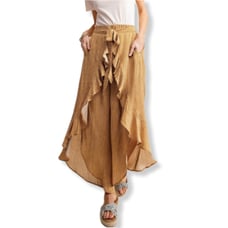 Maverick The Collection Ruffle Pant L Stripe Boho Hippie Gypsy Festival Beach
