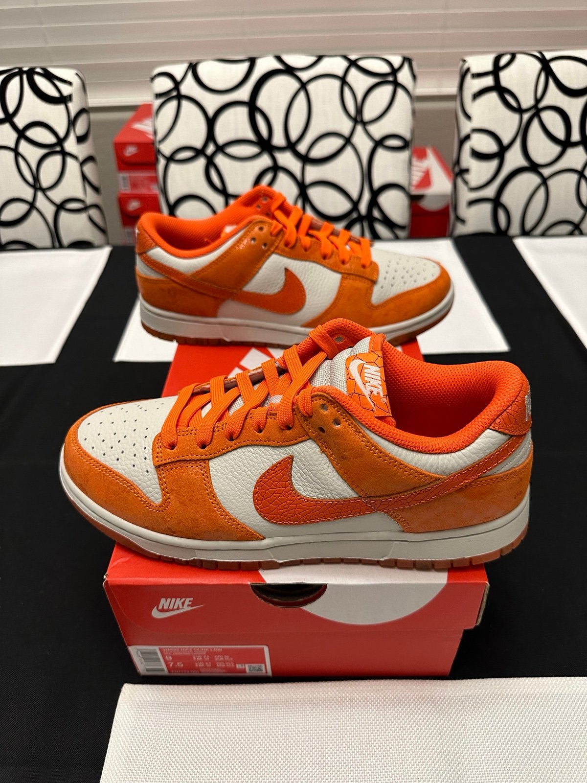 New Nike Dunk Low Cracked Orange Woman’s Size 9