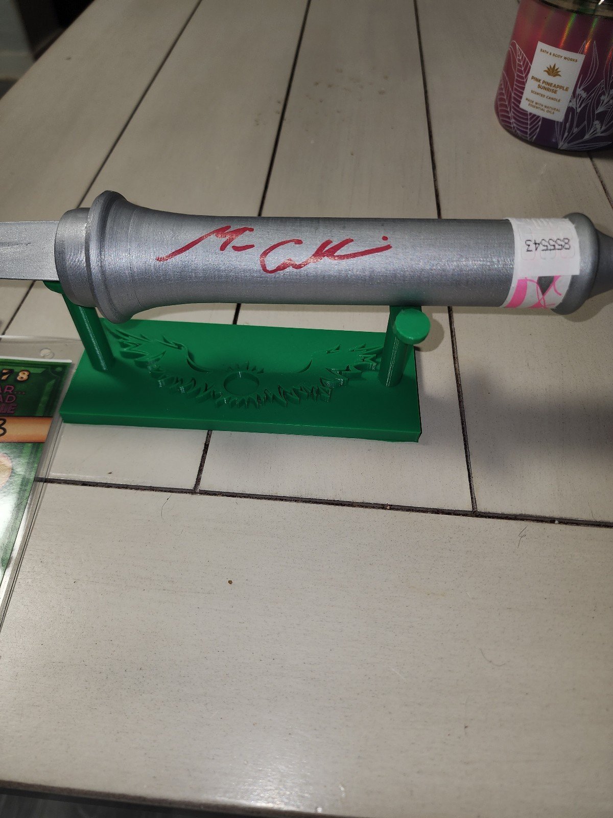 Supernatural angel blade prop signed by misha collins