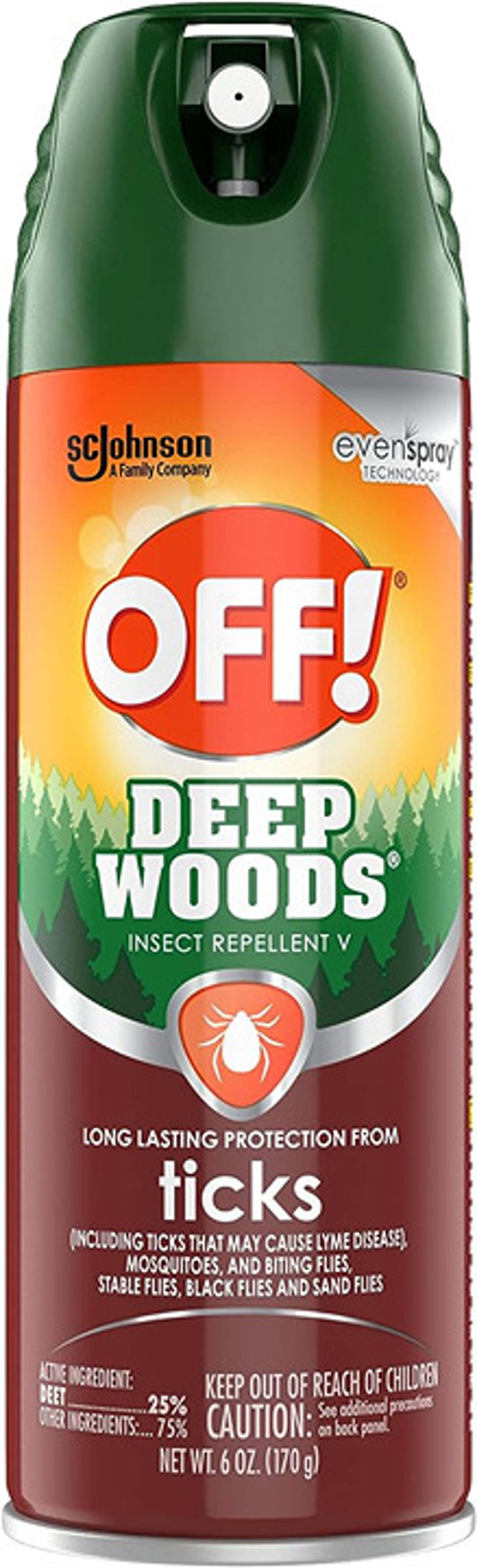 OFF! Deep Woods Insect Repellent TICKS Long Lasting Aerosol Spray 6oz NEW