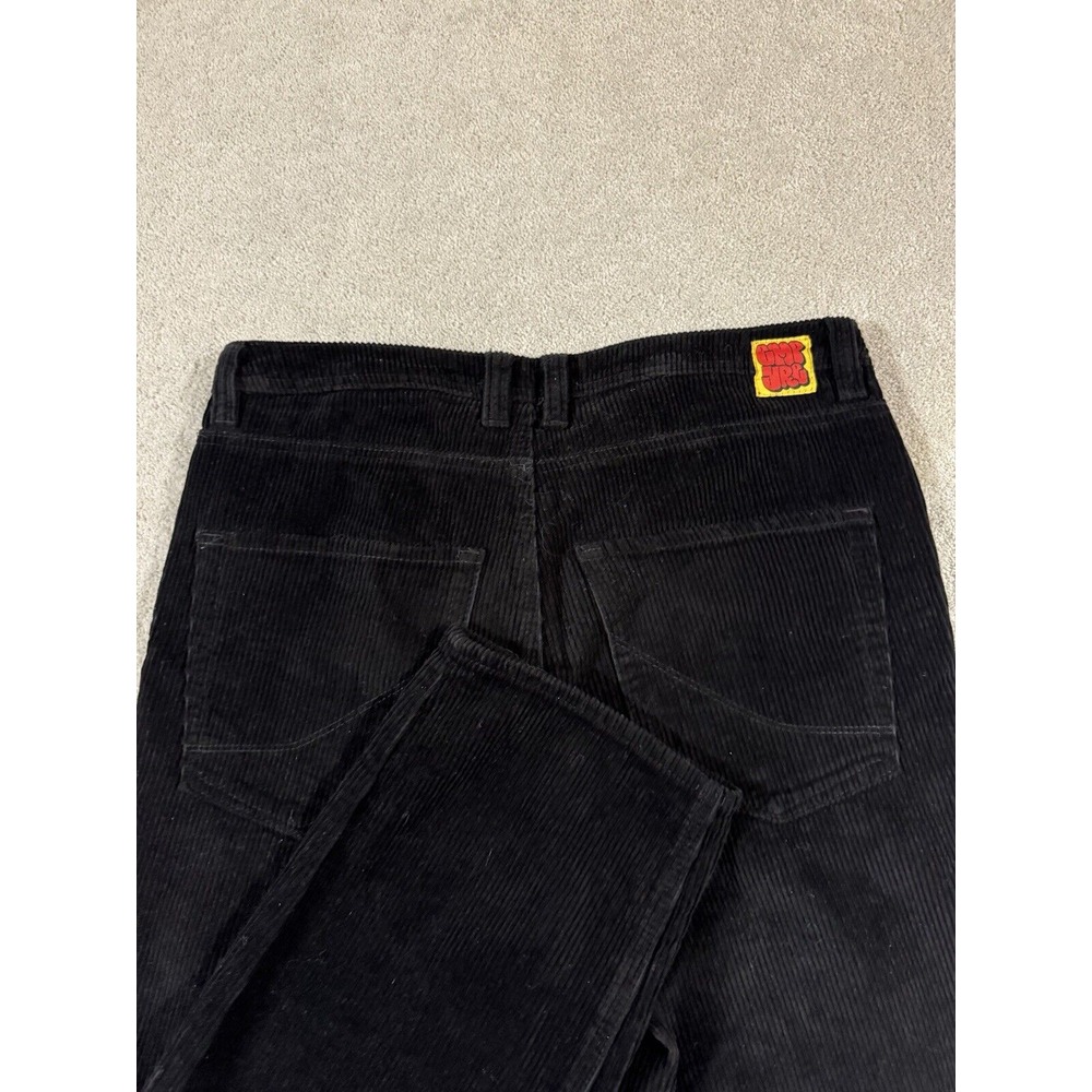 Empyre Corduroy Jeans Size 32 (34x32)* BLACK Relax Skater Baggy Pants + headset