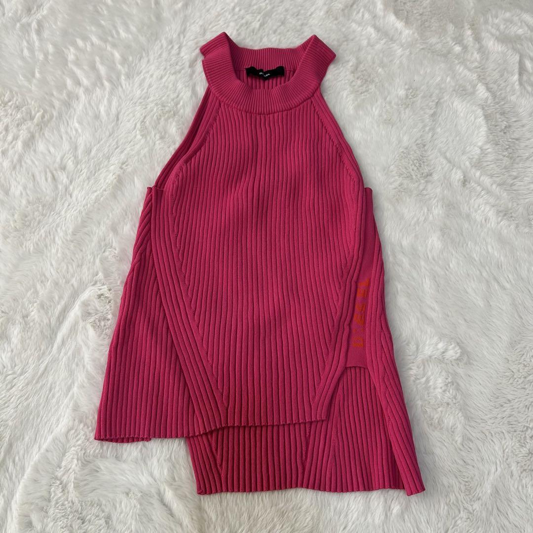 DIESEL Pink Asymmetric Sleeveless Top