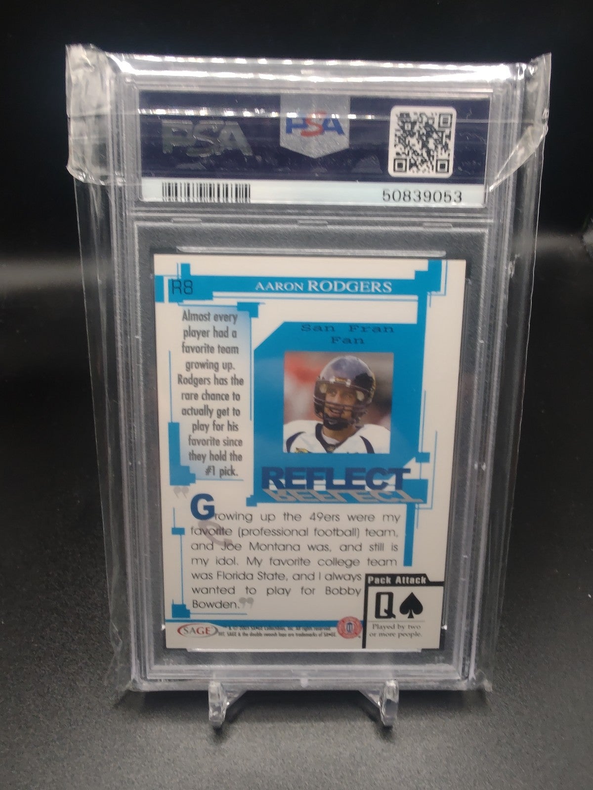 2005 Aaron Rodgers PSA 9 MINT shops rookie football card RC Packers MVP