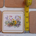 Six Traditional Vintage Coasters by Pimpernel Meadow Flowers