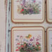 Six Traditional Vintage Coasters by Pimpernel Meadow Flowers