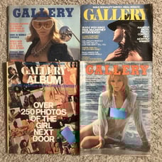 Vintage Gallery Adult Magazines Lot Of 4 - 1975 Thru 1976
