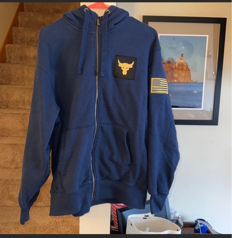 Under Armour blue zip hoodie