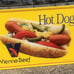 NOS Vienna Vintage Sausage Metal Tin Sign 23x35 Advertising Chicago Beef Hot Dog