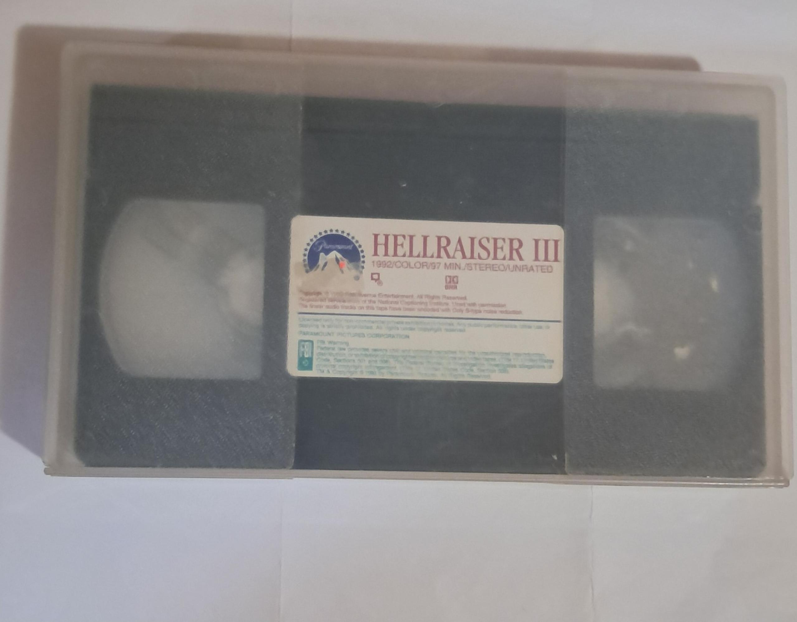 Vintage Collectible Hellraiser: Bloodline (VHS, 1992) Horror Movie Clive Barker
