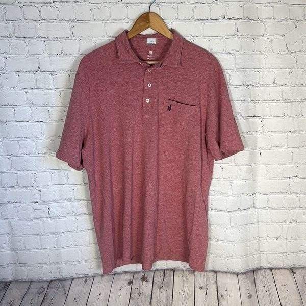 Johnnie-O Men’s Heathered Original Nantucket 4 Button Polo Red shirt Size XL