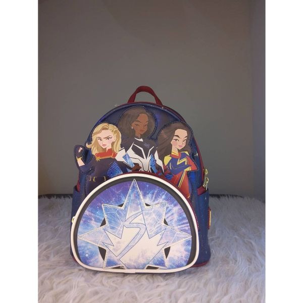 NWT Loungefly The Marvels Group Mini Backpack - Captain Marvel, Miss Marvel, Pho