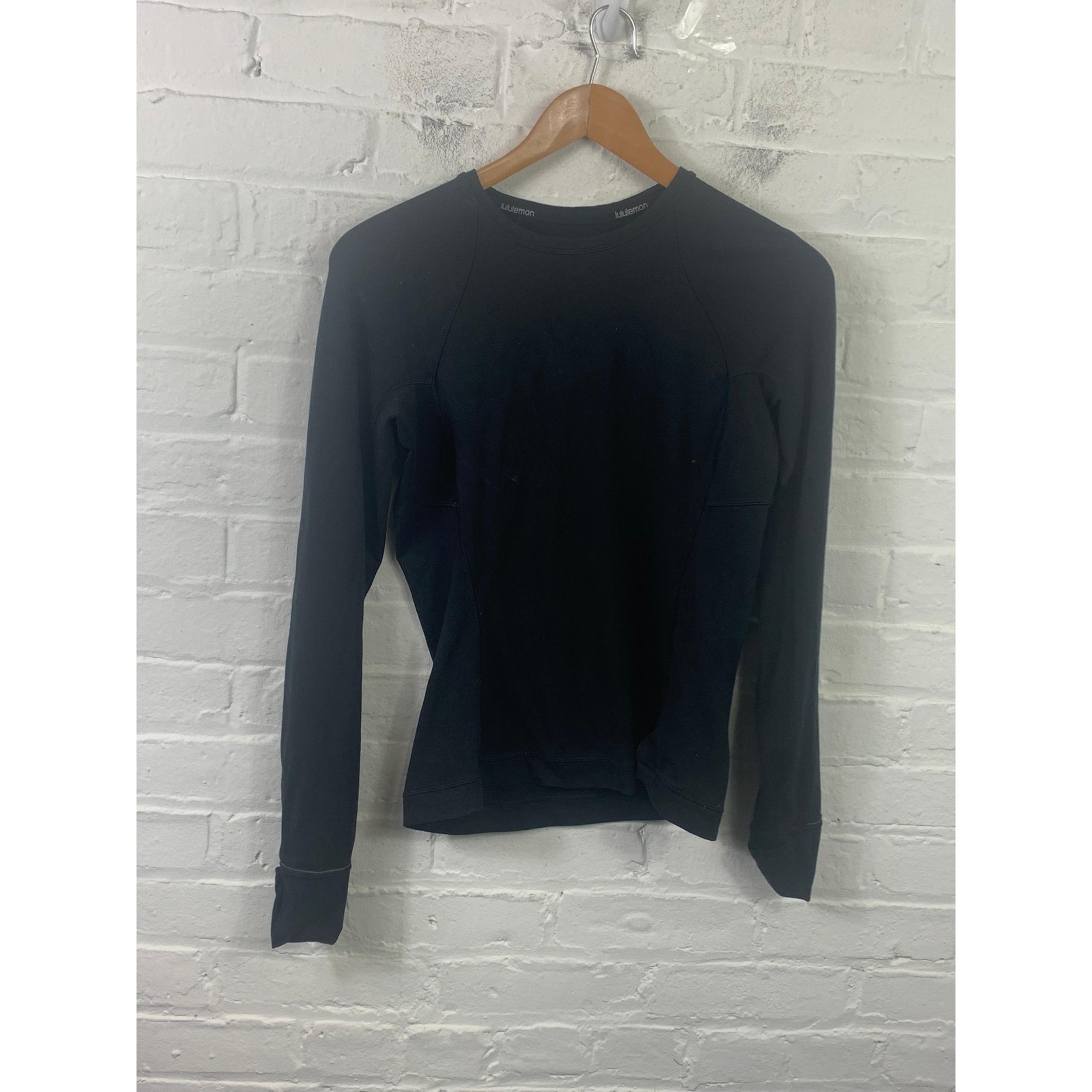 Lululemon Women's Regular Fit Crew Neck Pullover Sweater Solid Black Size 8
