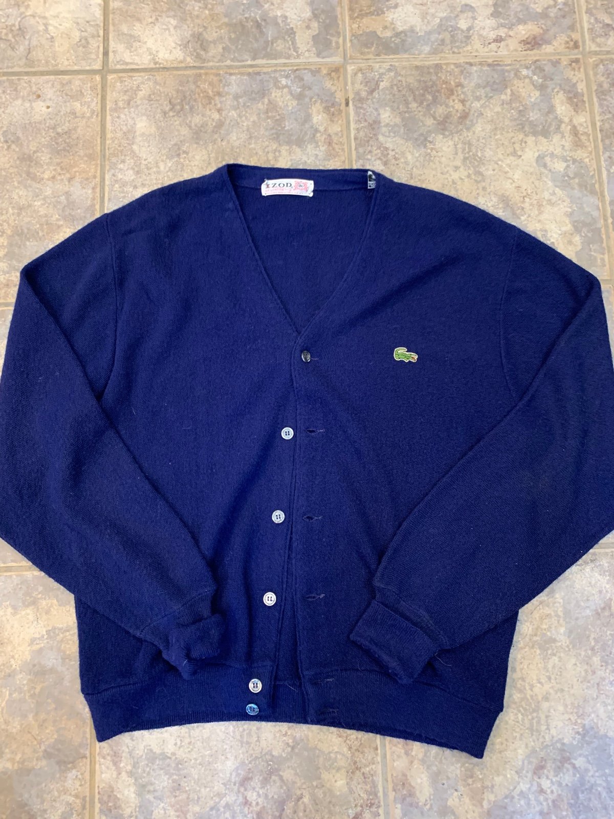 Vintage Izod of London Lacoste cardigan sweater Size L