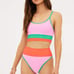 BEACH RIOT Emmy Bottom Coral Beach Colorblock, Size X-Large, 98