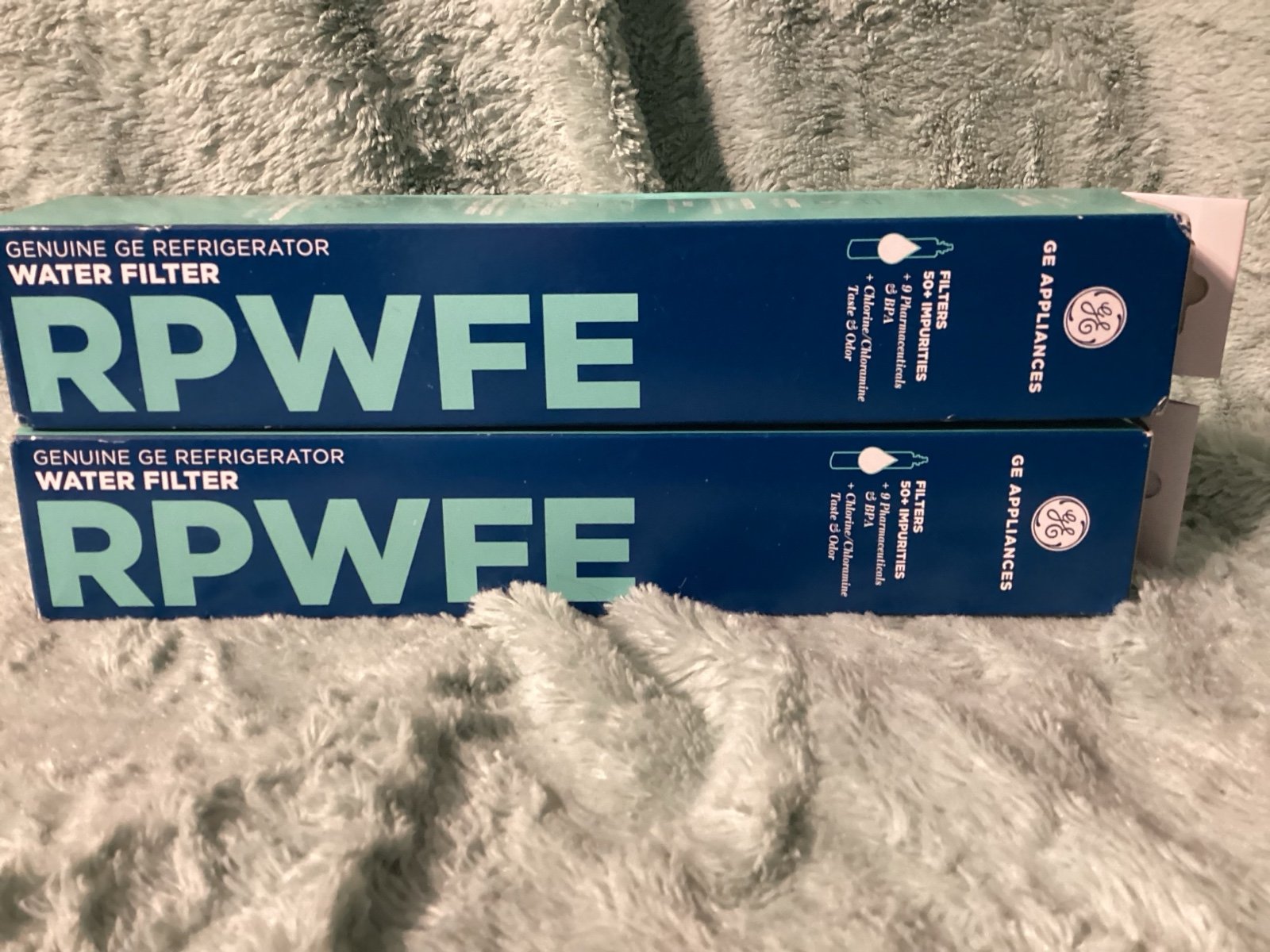 2 GE RPWFE Refrigerator Water Filter, White (BRAND NEW, SEALED)