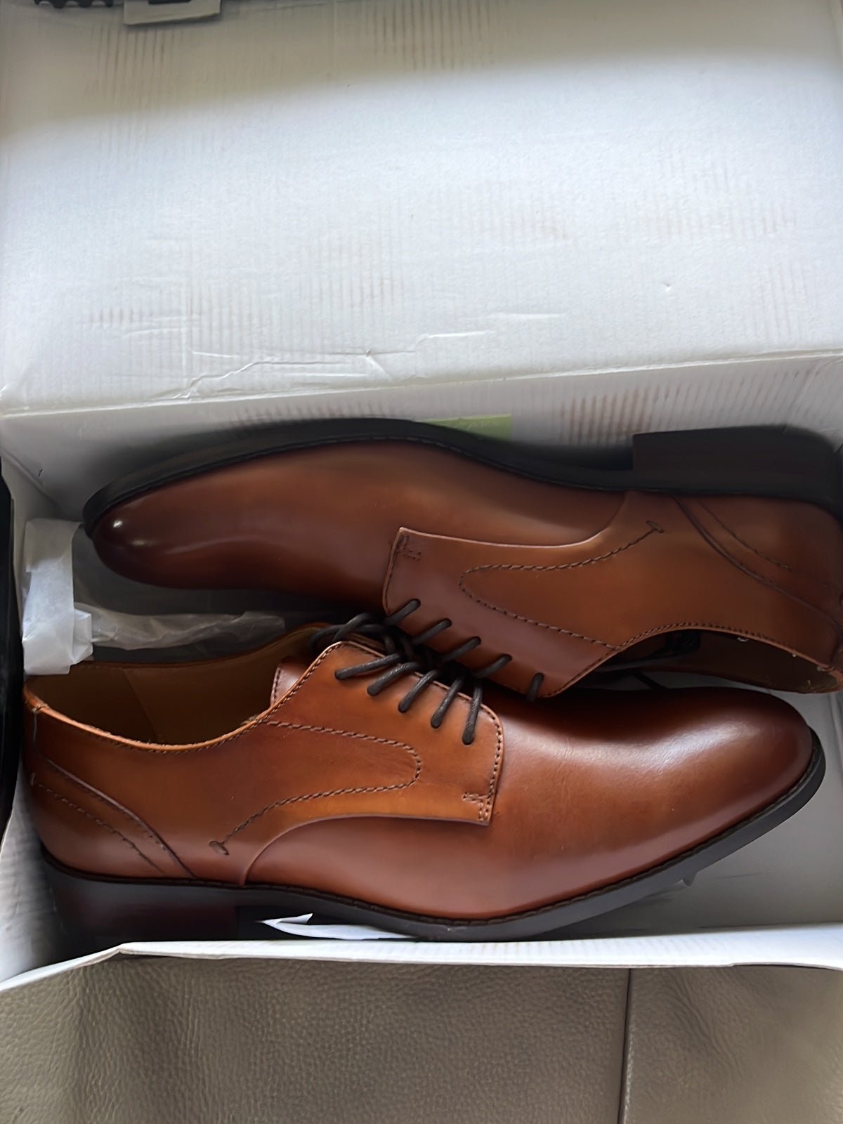 WAS90Alfani Mens Randolph Lace-up Derby Oxfords Leather Tan 10M