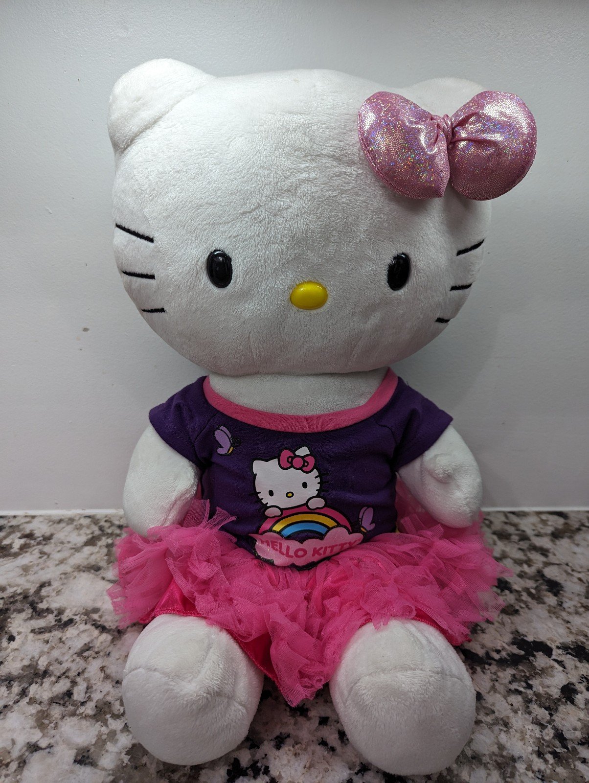 Build A Bear Sanrio HELLO KITTY 19” Plush Hello Kitty Outfit Plush Pink Bow