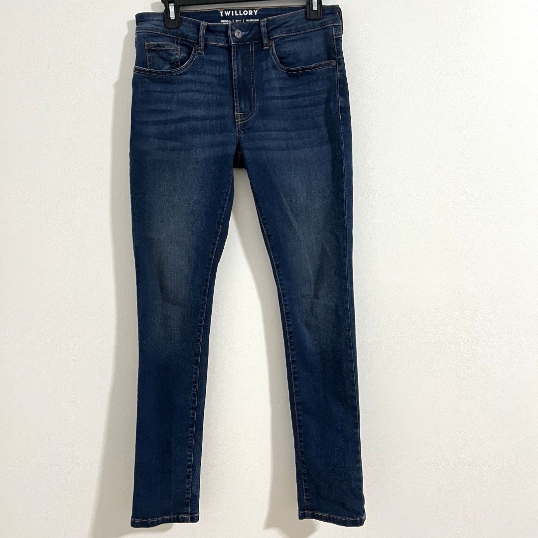 Twillory Jeans Mens 30x32 Blue Tailored For Performance Stretch Technical Denim