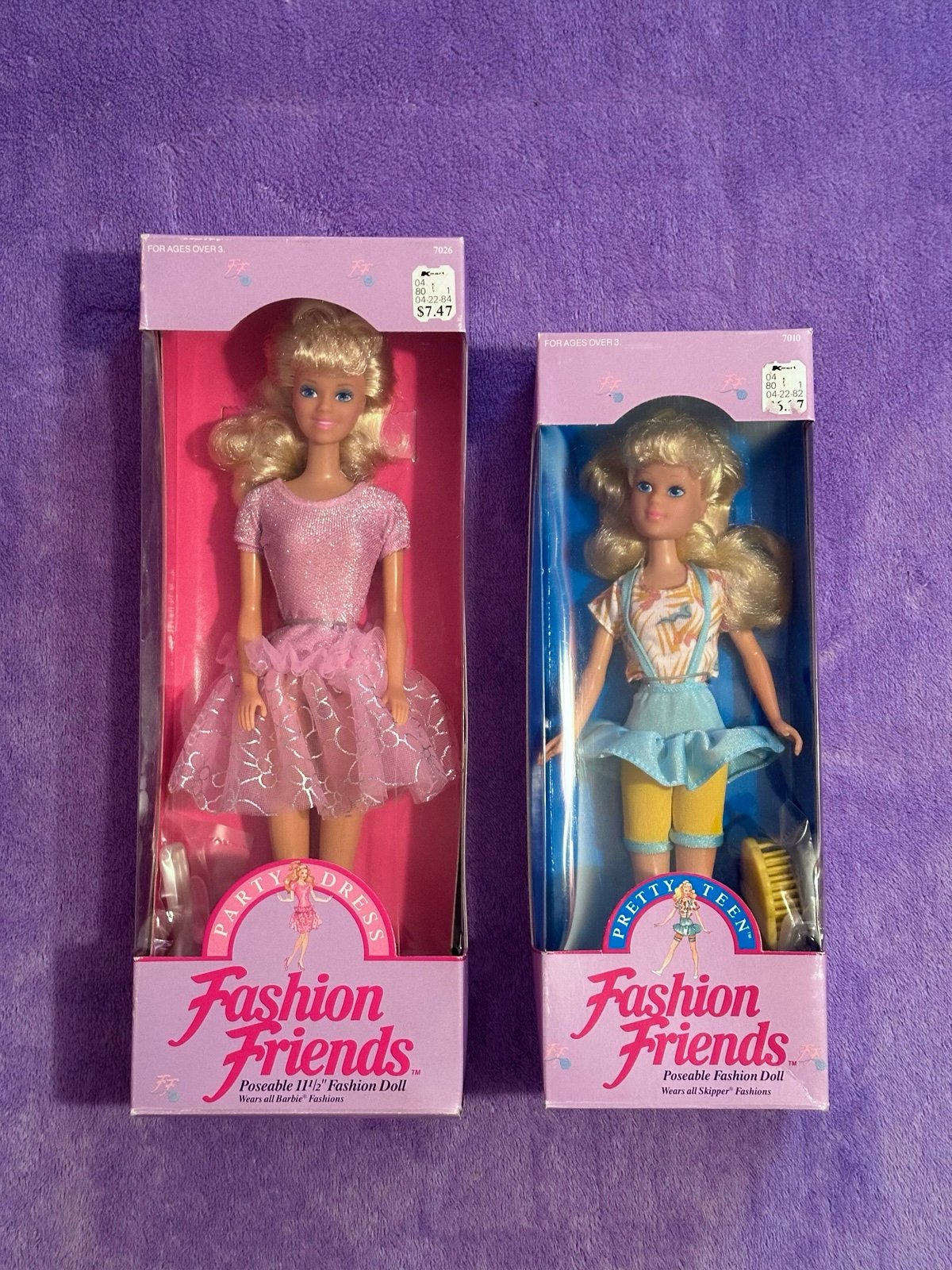Vintage 1990 Mattel FASHION FRIENDS Dolls