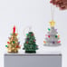Set of 3 Mini 4.5 Inch Nostalgic LED Ceramic Christmas Tree with Lights