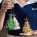Set of 3 Mini 4.5 Inch Nostalgic LED Ceramic Christmas Tree with Lights