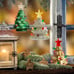 Set of 3 Mini 4.5 Inch Nostalgic LED Ceramic Christmas Tree with Lights