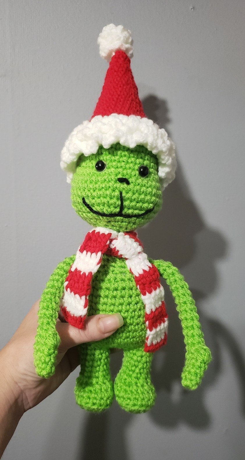 The Grinch with Removable Santa Hat and Scarf