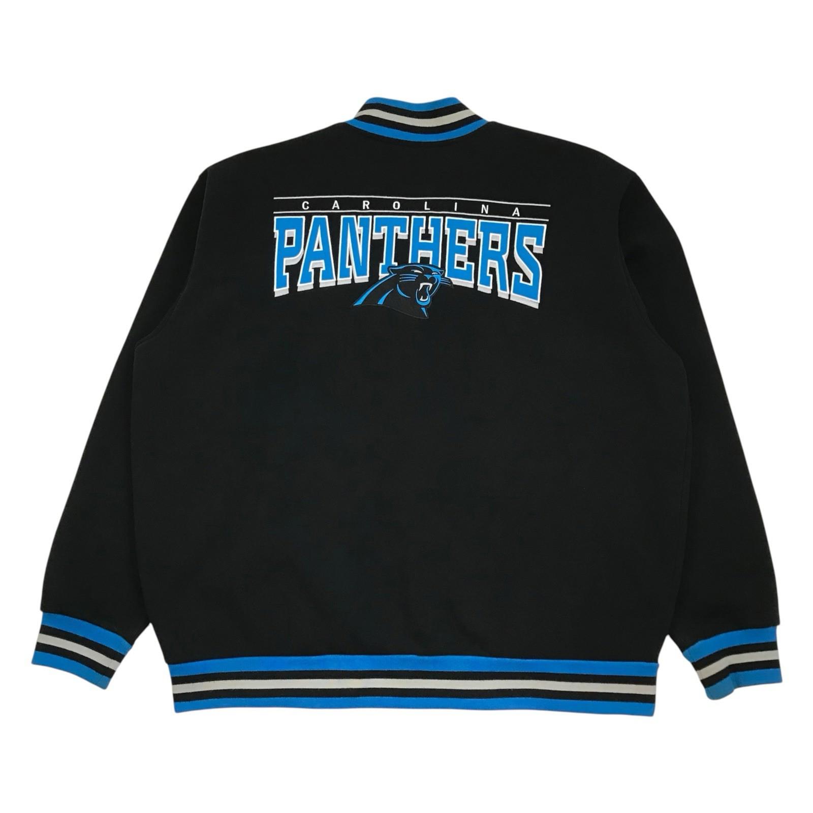 Carolina Panthers Bomber Jacket 4XL XXXXL Black Lettermen Varsity Newton Vintage