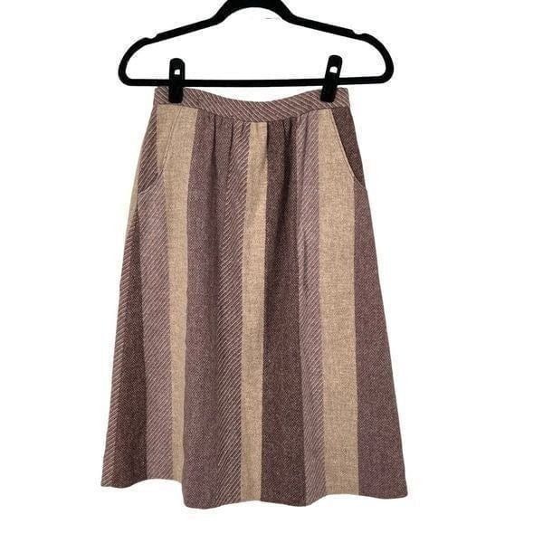 Vintage Jack Winter Retro Wool Skirt with Pockets