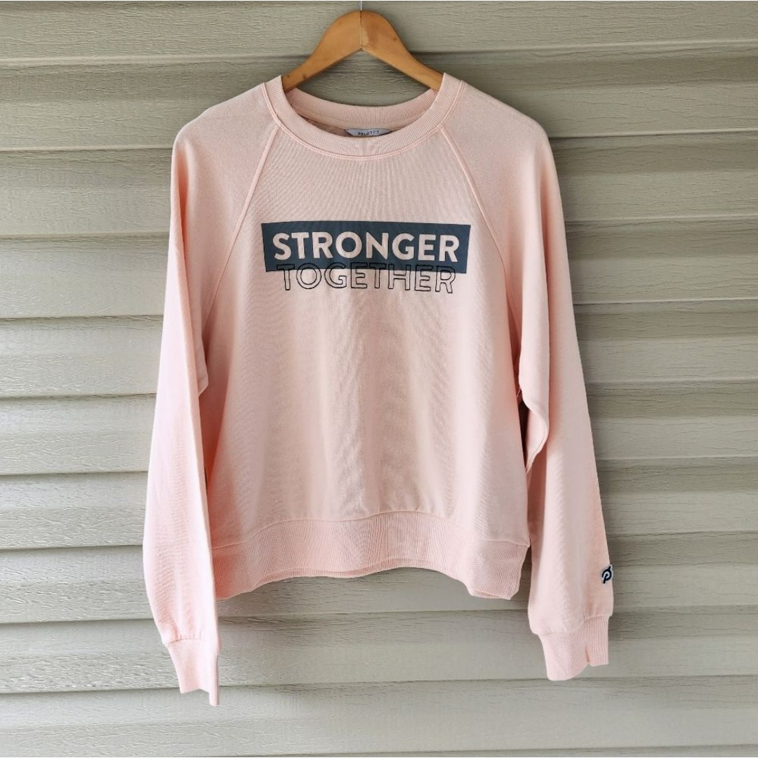 Peloton Unwind pullover sweatshirt blush stronger together