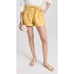 SIMKHAI Doah Faux Leather Drawstring Shorts Size M Yellow