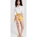 SIMKHAI Doah Faux Leather Drawstring Shorts Size M Yellow