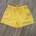SIMKHAI Doah Faux Leather Drawstring Shorts Size M Yellow